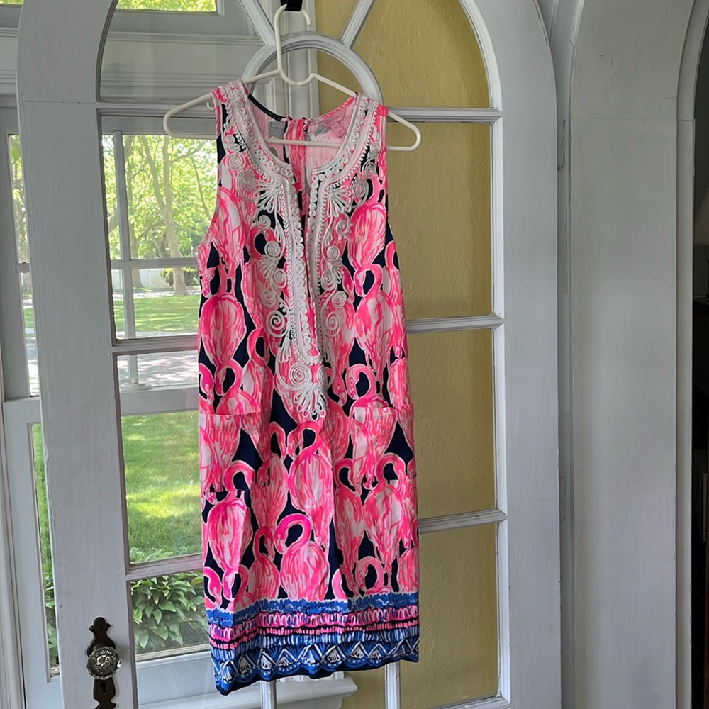 Lily Pulitzer Sleeveless Flamingo Dress